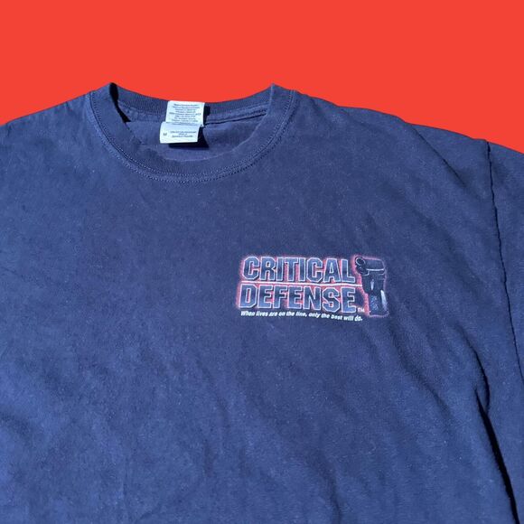Hornady Critical Defense Ammunition Target Y2K T Shirt Mens Size Medium Cotton - Picture 4 of 8